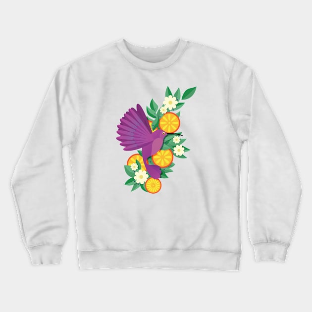 Tropical Hummingbird Crewneck Sweatshirt by jamesboast